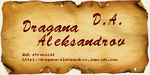 Dragana Aleksandrov vizit kartica
